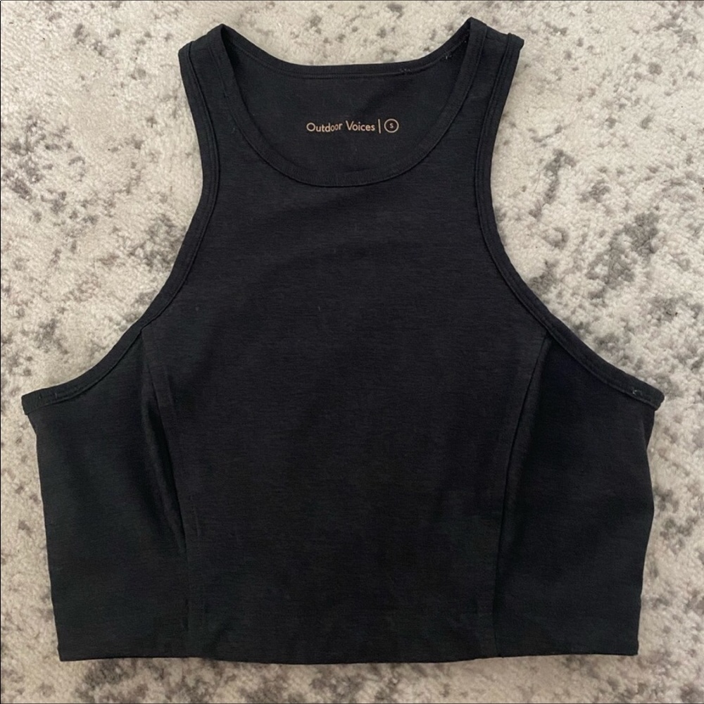 OV Athena Crop in Charcoal